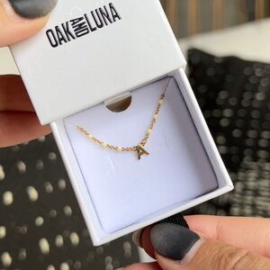 Oak and Luna Soltale Butter Inez Initial A Necklace